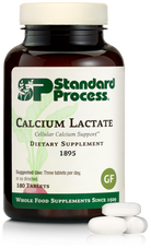 An image of a bottle of Calcium Lactate, 180 tablets.