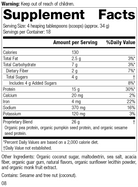 Veg-E Complete Pro™ Vanilla, 22 oz., Rev 03 Supplement Facts