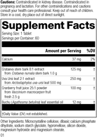 Supplement Facts for Cranberry Complex M1230, Revision 01.