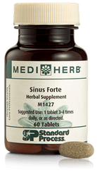 A bottle of Sinus Forte, 60 tablets.