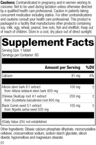 supplement fact label