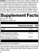 supplement fact label