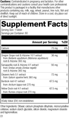 supplement fact label