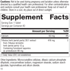 Tribulus, 40 Tablets, Rev 10 Supplement Facts
